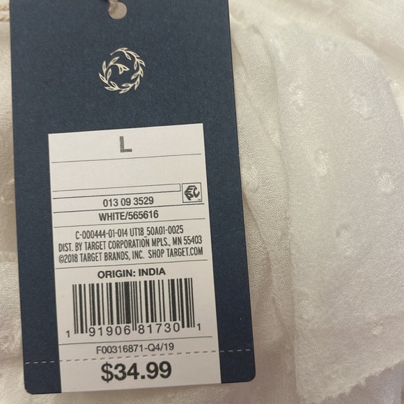 White Dotted Swiss Dress by Universal Threads Size L - Picture 5 of 5